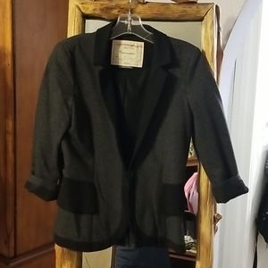 Anthropologie Cartonnier grey peplum blazer